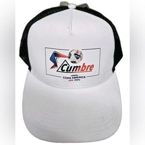 PUMA Summit Copa America USA 2024 Trucker Cap Unisex Adjustable Snapback White
